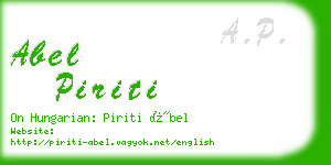 abel piriti business card